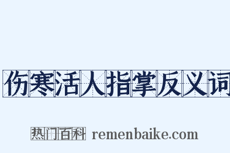 伤寒活人指掌反义词是什么意思的图片
